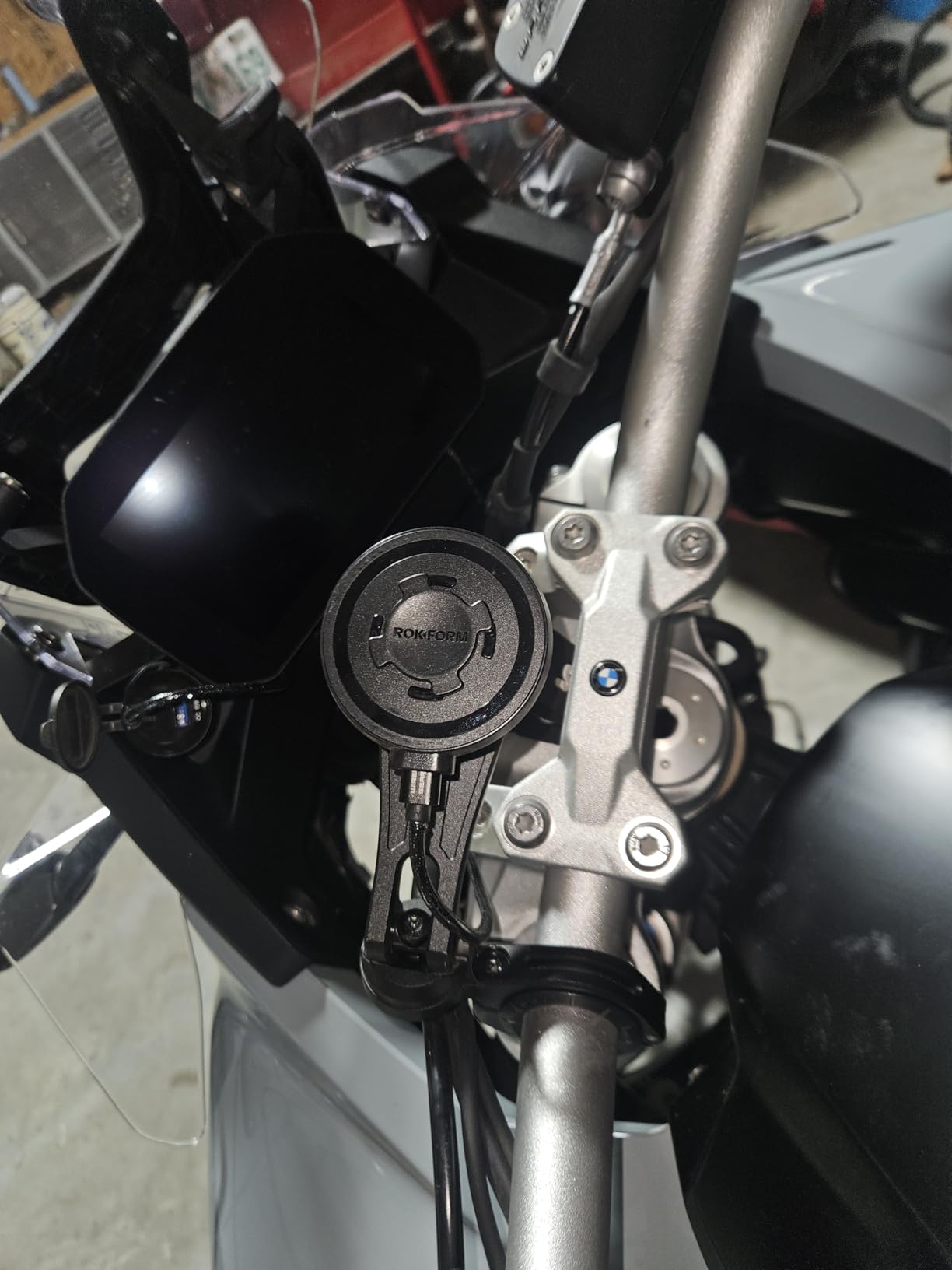 Rokform Motorcycle Handlebar Phone Mount, Version 2, Now mounts to Any Handlebar from 7/8