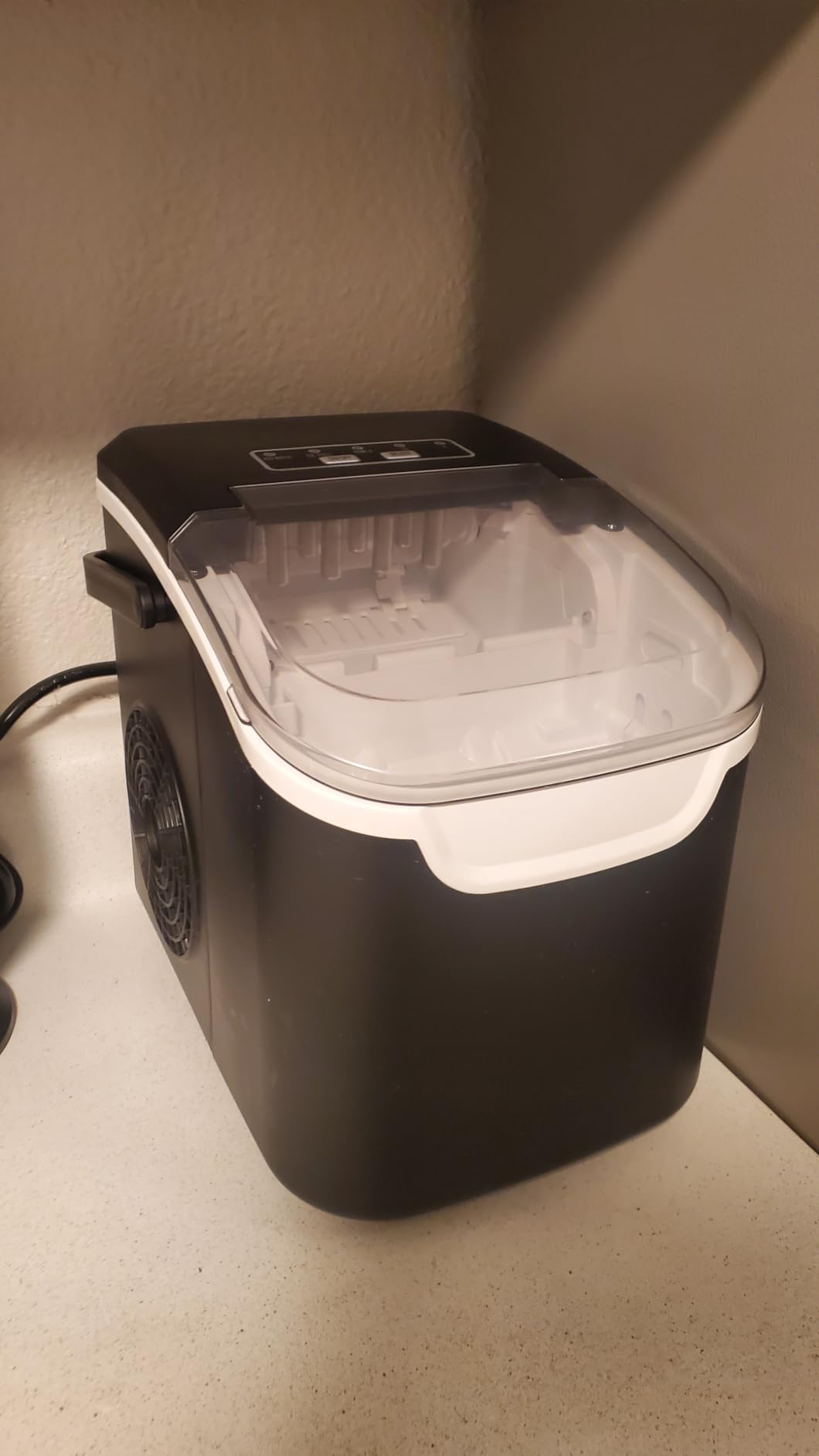 Antarctic Star Nugget Ice Maker Countertop 44Lb/Day LED Display Machine, 10-15min fast ice, 2 sizes, energy-save, portable, self-clean, 1.8L tank, 2.65Lbs storage, basket/scoop. Home/Bar/RV/Office customer photo 2