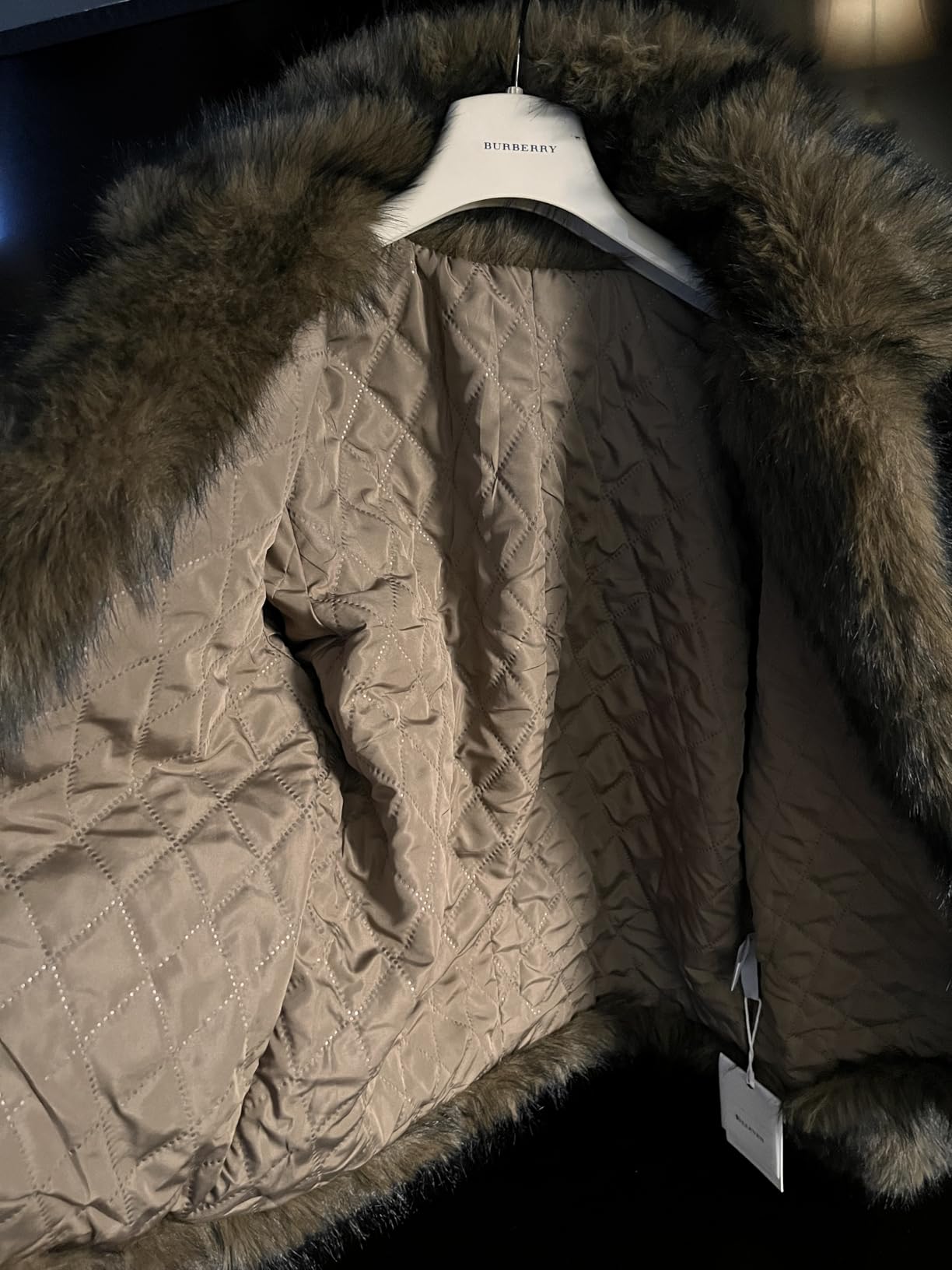 ELLEVEN Women's Two-Tone Faux Fur Coat - Fluffy Winter Jacket with Lapel Collar, Hooks & Pockets customer photo 1