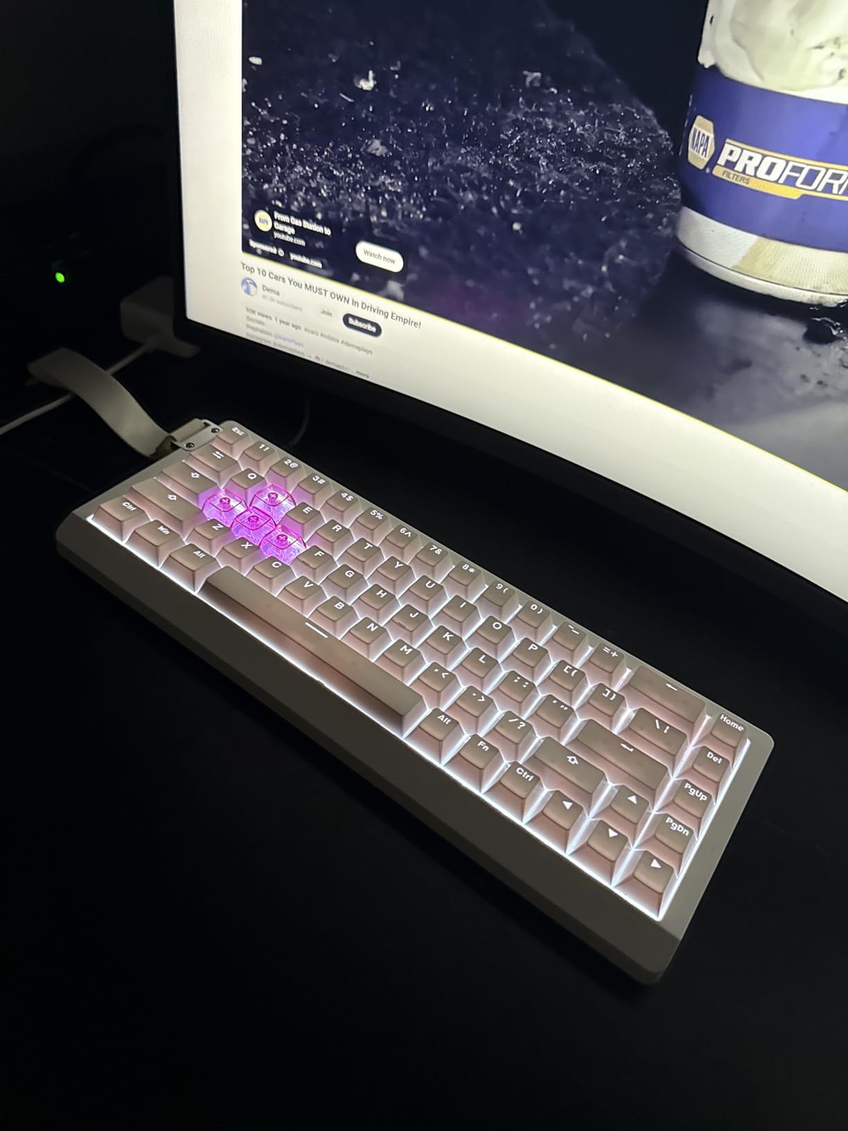 EPOMAKER HE68 Lite Hall Effect Gaming Keyboard, 8k Polling & 128K Scan Rate, 0.005mm Adjustable Trigger, 0.125ms Latency, 5-Layer Sound-Dampened, Snap Key, SOCD, A-RGB, Wired, Mac Software (Black Red) customer photo 1