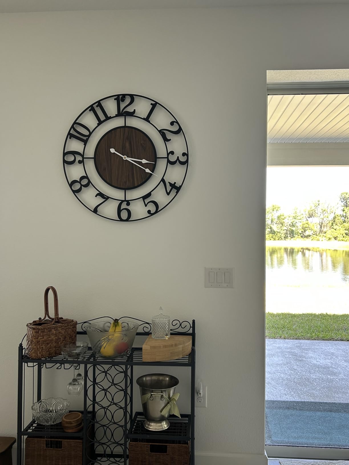 Large Metal Wall Clock, 20 Inch Retro Decorative Silent, Non Ticking, Battery Operated Modern Big Wood Wall Clock for Living Room, Farmhouse, Bedroom customer photo 2