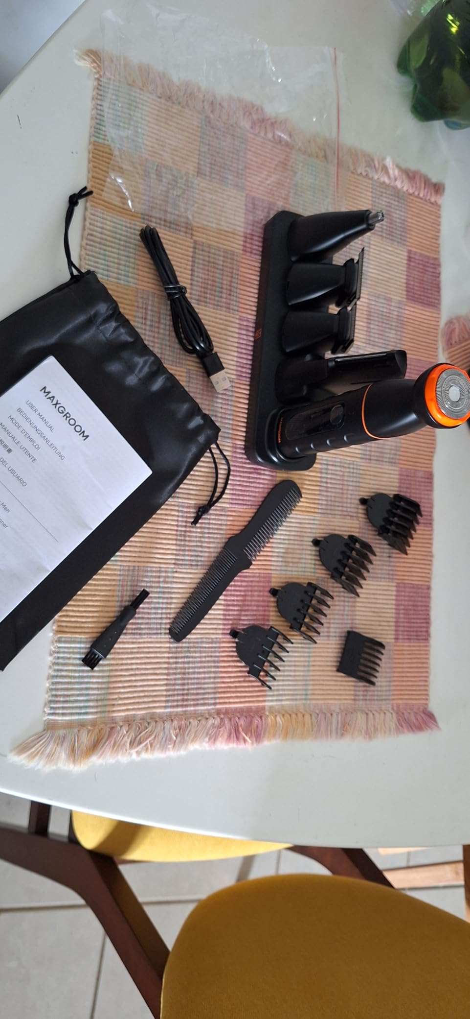 MAXGROOM Manscape All-in-One Body & Pubic Hair Trimmer for Men, No-Nick Groin & Ball Shaver, Waterproof Mens Electric Grooming Kit with LED Display, USB Rechargeable (Black) customer photo 2