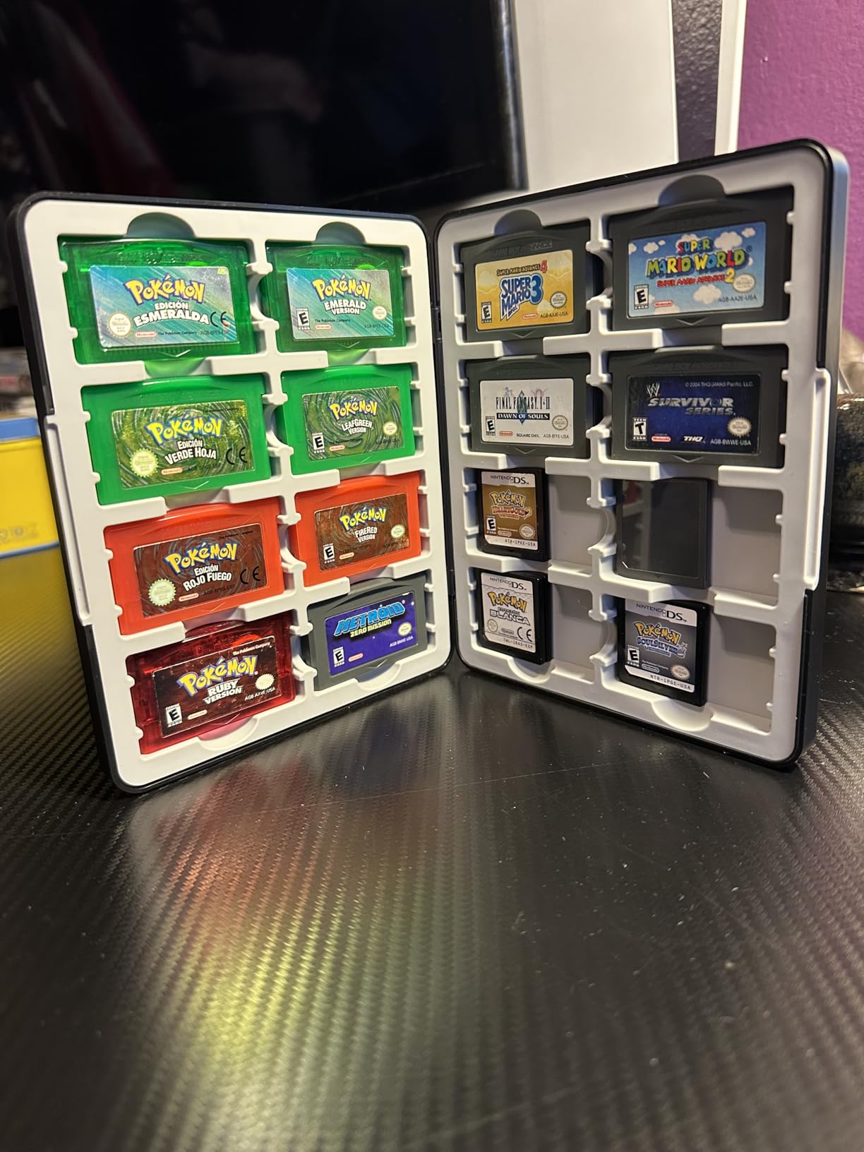 QUBAMG GBA Game Case Compatible with Game Boy Advance, Holds 16 GBA Game Cartridges, Silicone Slots with Magnetic Closure, Portable Travel Organizer Storage Box for GBA Collectors customer photo 2