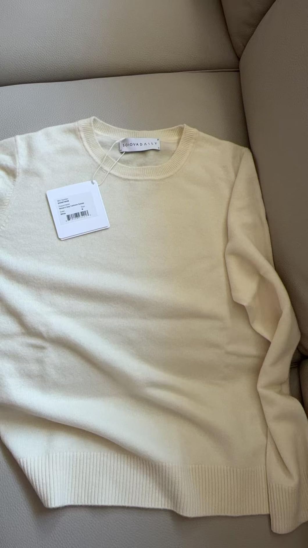 Women's Daily Cashmere Sweater - 100% Pure Cashmere Crew Neck Pullover, Soft Lightweight Knit customer photo 1