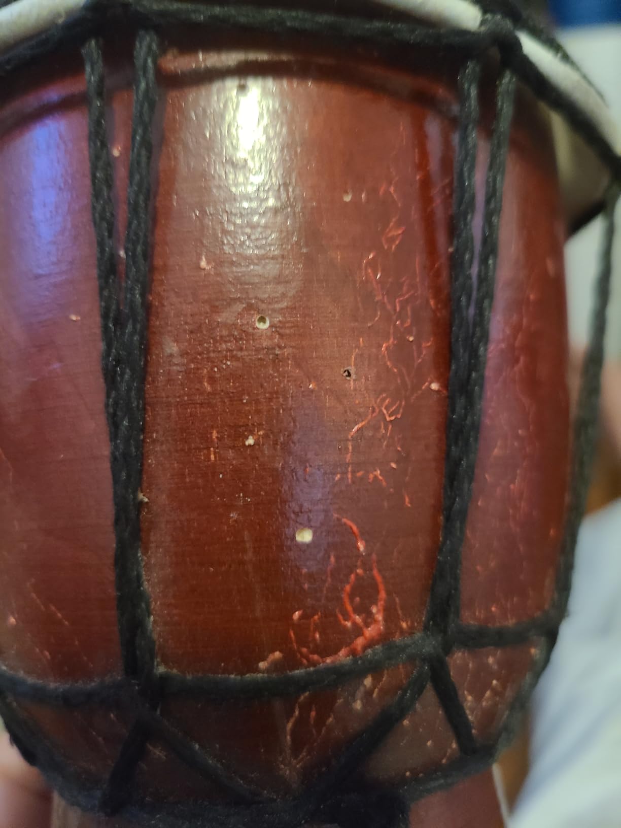 Wood Djembe Drum, 10'' x 19'' Carved Mahogany African Drums with Goatskin Drumhead, West African Styled Professional Djembe Hand Drum Musical Instrument for Adults Beginners customer photo 2