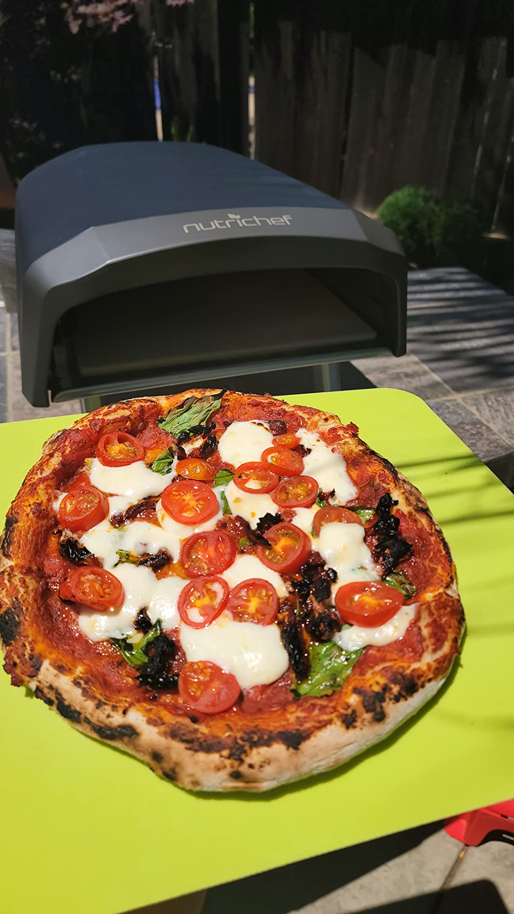 NutriChef Portable Outdoor Gas Pizza Oven - Unique Design, Easy Bake Oven with Pizza Stone, Foldable Feet, One-Touch Gas Ignition, Adjustable Heat Control, Stainless Steel, 932°F Max customer photo 2