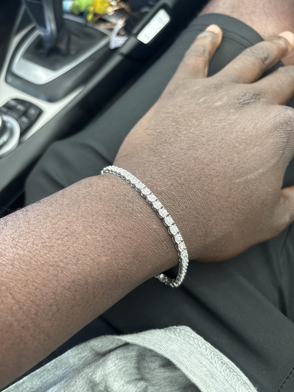 Lab Grown Diamond Tennis Bracelet in Sterling Silver or 14K Yellow Gold Plated Silver, Round Cut, 1 Carat Bracelet, G Color, SI Clarity, 6/7/8 Inches Length customer photo 1