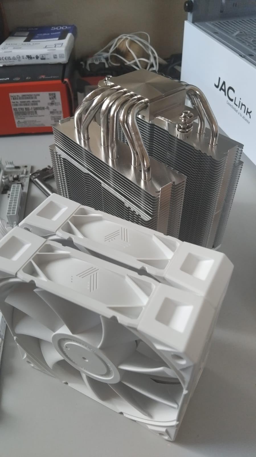 MONTECH NX600 Dual-Tower CPU Air Cooler with 6 Heatpipes & Premium Top Cover | 28mm E28 PWM Premium Fan | Soldered Copper Base | Superior Heat Dissipation | All Intel & AMD Socket Support | Black customer photo 2