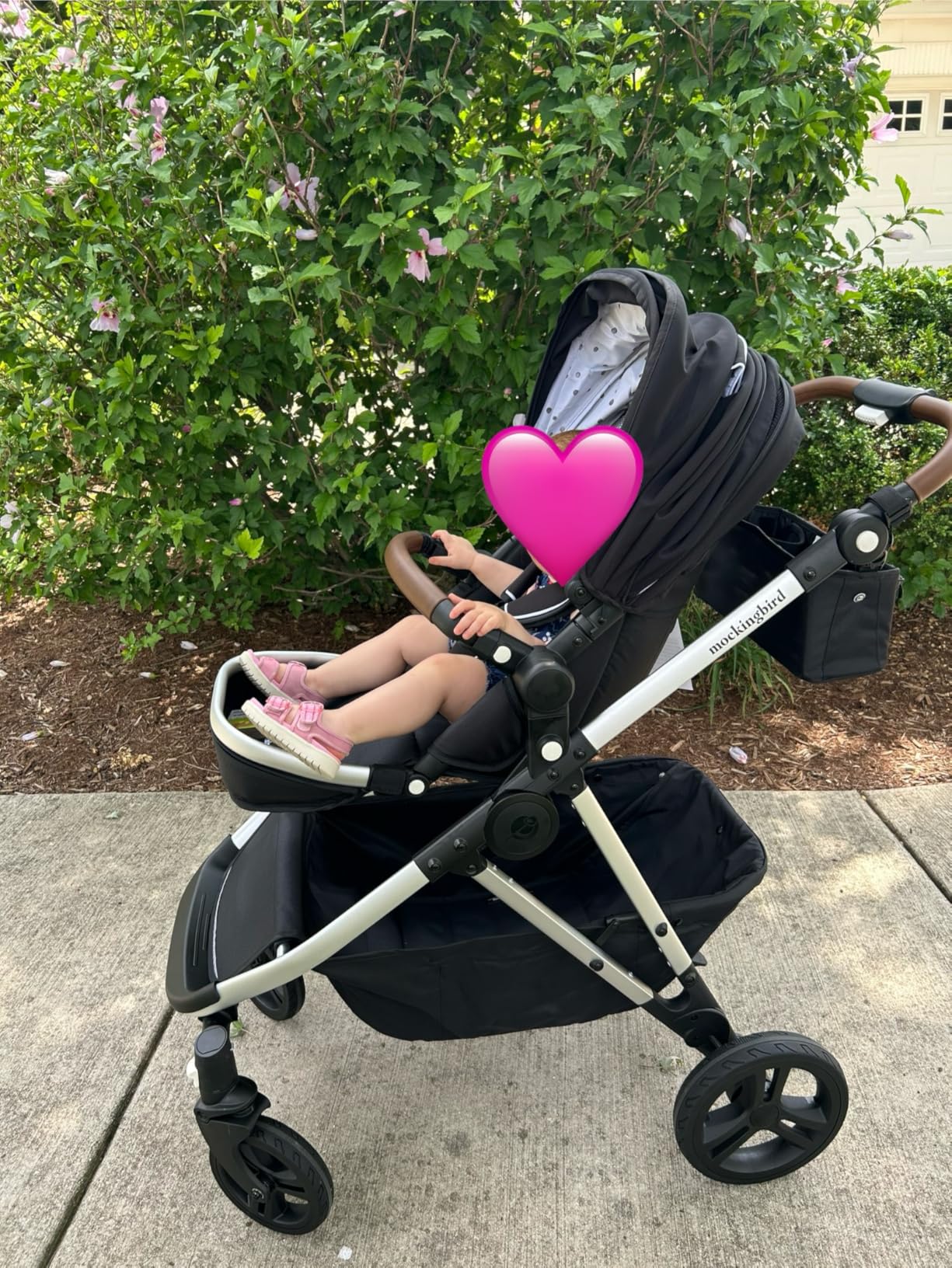 Mockingbird Single-to-Double Stroller 3.0 - Convertible Full Size Baby Stroller for 1, 2, or 3 Kids with 44 Possible Configurations - Oat customer photo 2