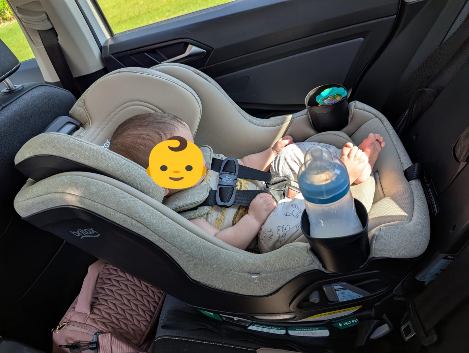 Britax Galaxy360 Slim Rotating Convertible Car Seat, 2-in-1 Rotating Car Seat for Infants & Toddlers with 360 SwivelSmooth Steel Ring, Extended Rear-Facing and ClickTight Installation - Pebble customer photo 1