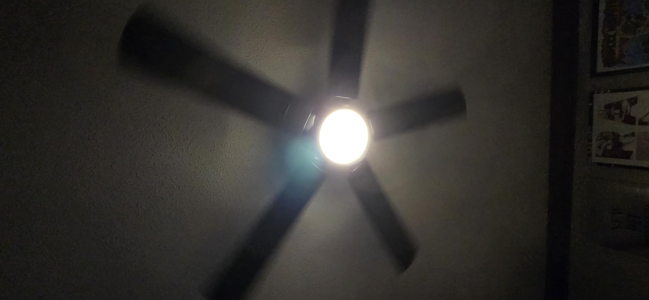 Fanbulous 52 inch ceiling fan with light, Low Profile Ceiling Fan with Light, App&Remote Control, Dimmable LED Light, Flush Mount Ceiling Fan for Indoor Bedroom Living Room, Quiet DC Motor, Black customer photo 1