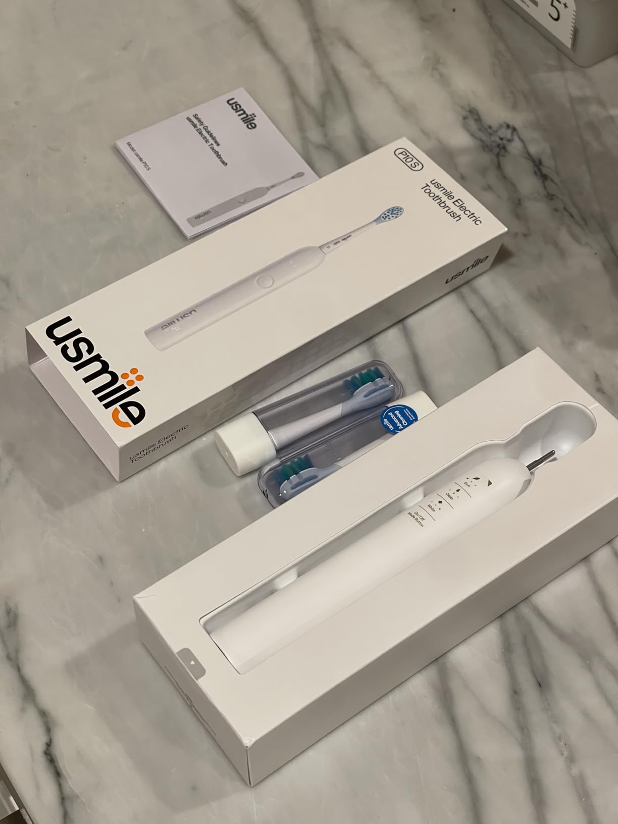 usmile P10S Sonic Electric Toothbrush, 180-Day Battery, Blue | 3 Modes Deep Clean & Whitening, Cushioned Gum-Care Brush Head for Sensitive Teeth, Smart Timer, 2 Heads, Rechargeable customer photo 2