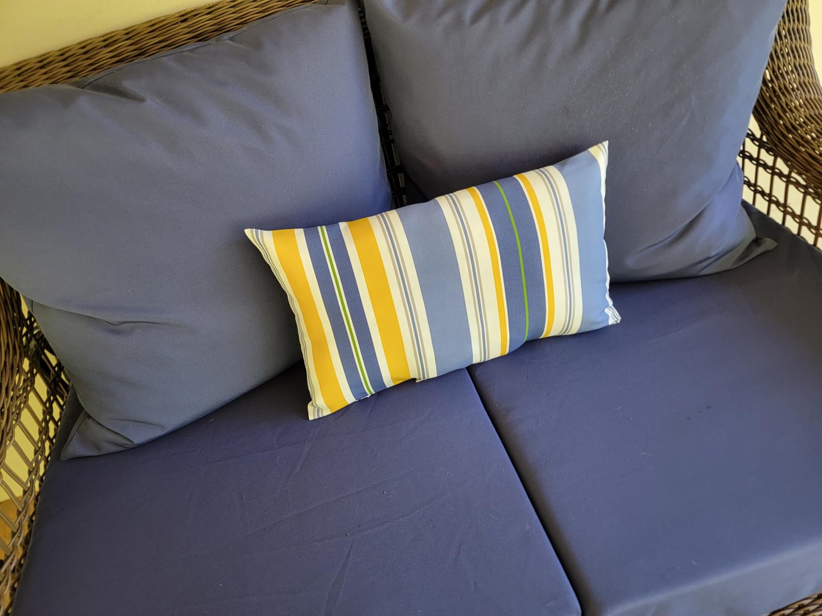 Outdoor Cushions for Patio Furniture, Outdoor Seat Cushion Set 24 x 24 x 5.75 Inch, Waterproof & Fade Resistant Outdoor Chair Cushions, Deep Seat Patio Cushion with Removable Cover, Navy Blue customer photo 1