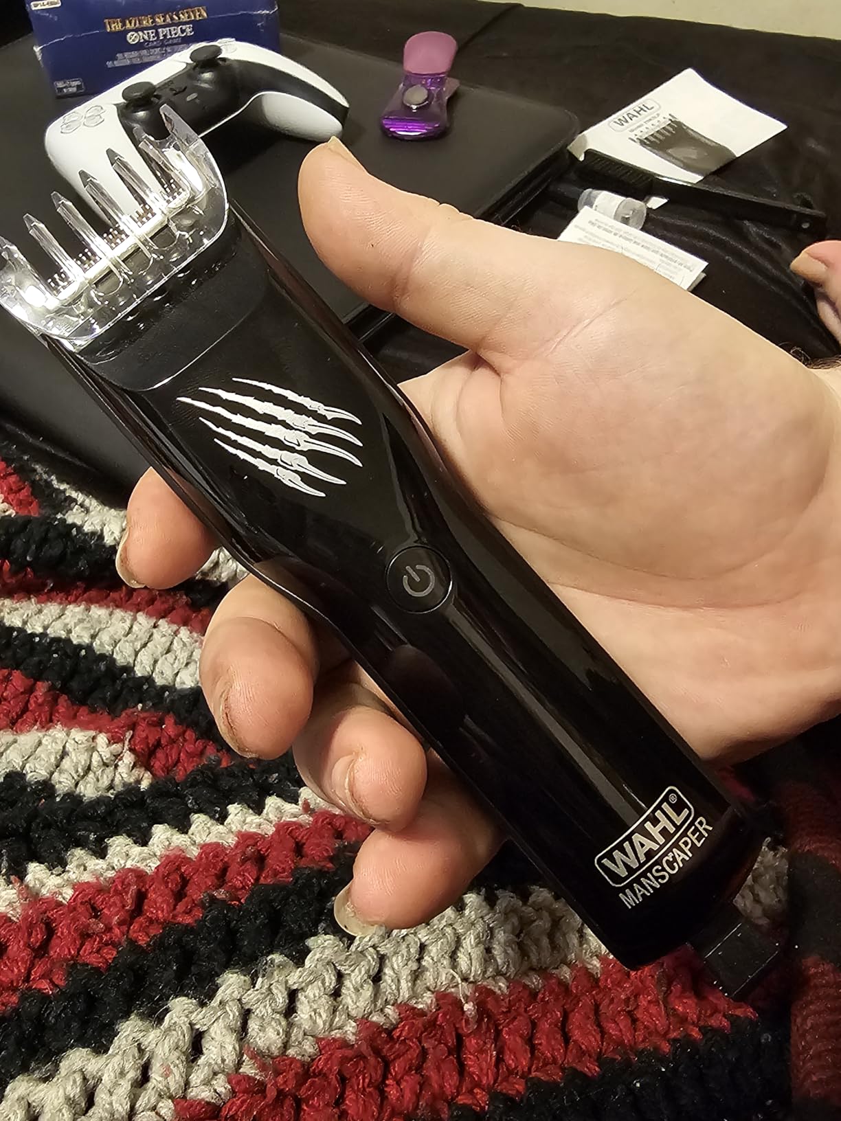 Wahl Manscaper Grizzly Rechargeable Groin & Body Hair Trimmer for Men - Extra Wide Stainless Steel Blade, Waterproof Wet/Dry Mens Body Shaver, 120-Minute Runtime, USB Charging - Model 3026572 customer photo 2