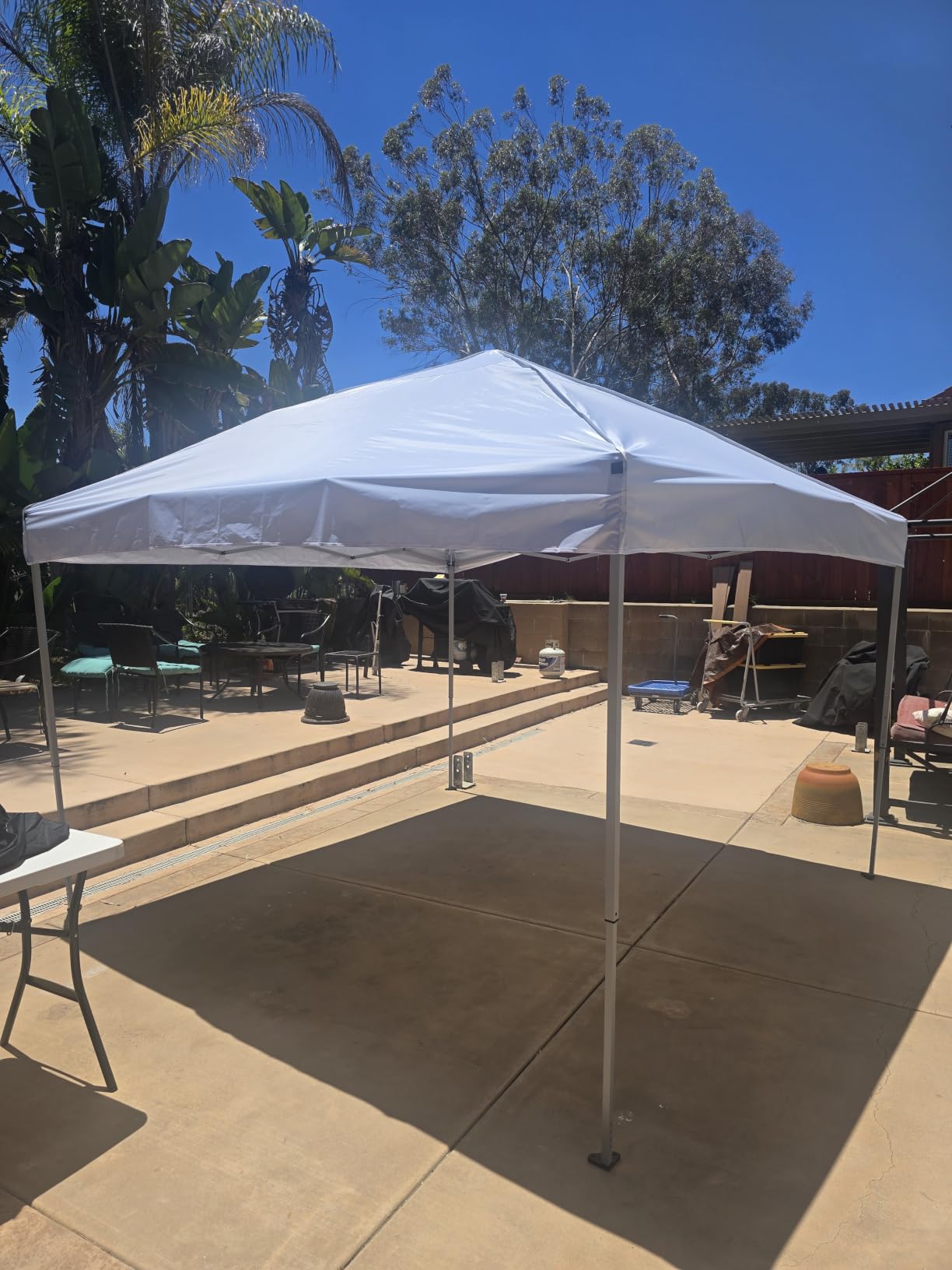 SANWAY 10x10 Pop Up Canopy Tent, One Push Setup, Instant Portable for Outdoor Events, Parties & Camping with 8 Stakes, 4 Ropes and Carry Bag, Silver White customer photo 1