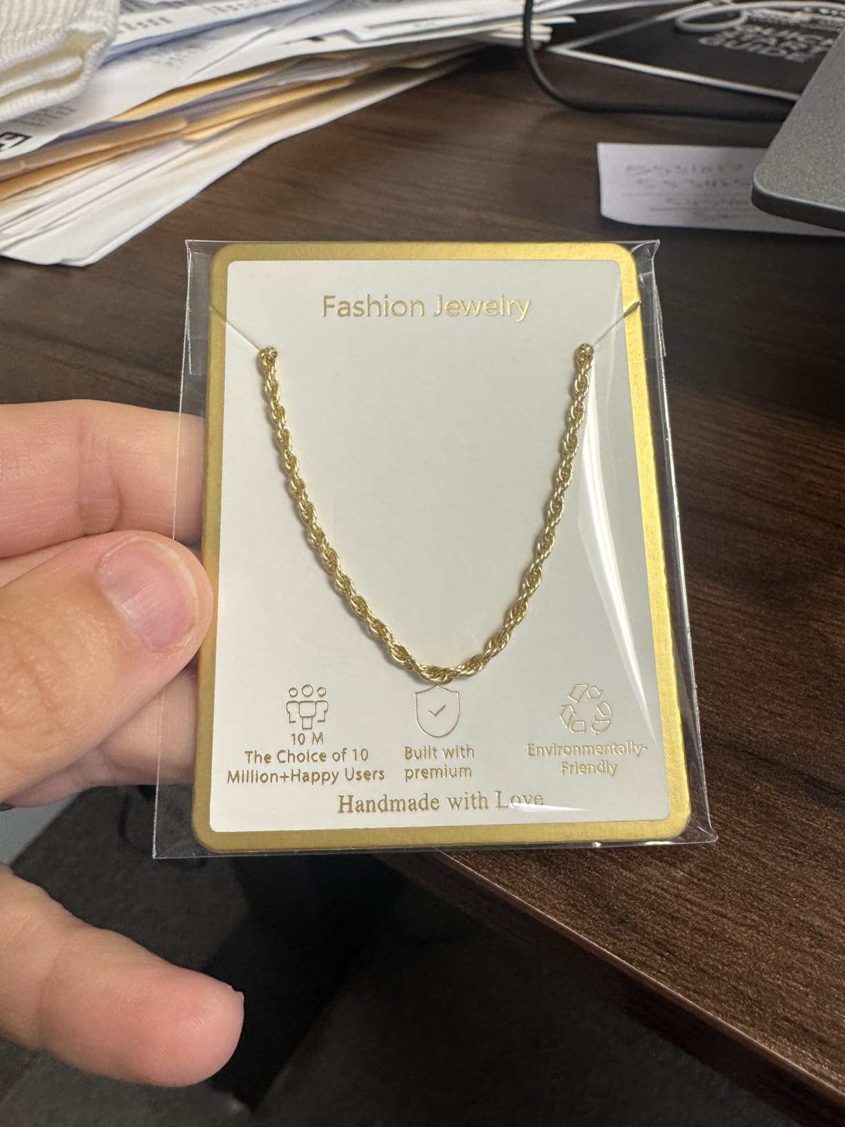 2mm Rope Chain 925 Sterling Silver Chain Necklace for Women, 14K Gold Plated Chains for Women Durable & Smooth Women's Chains Necklace, 16 18 20 22 24 26 Inch customer photo 1