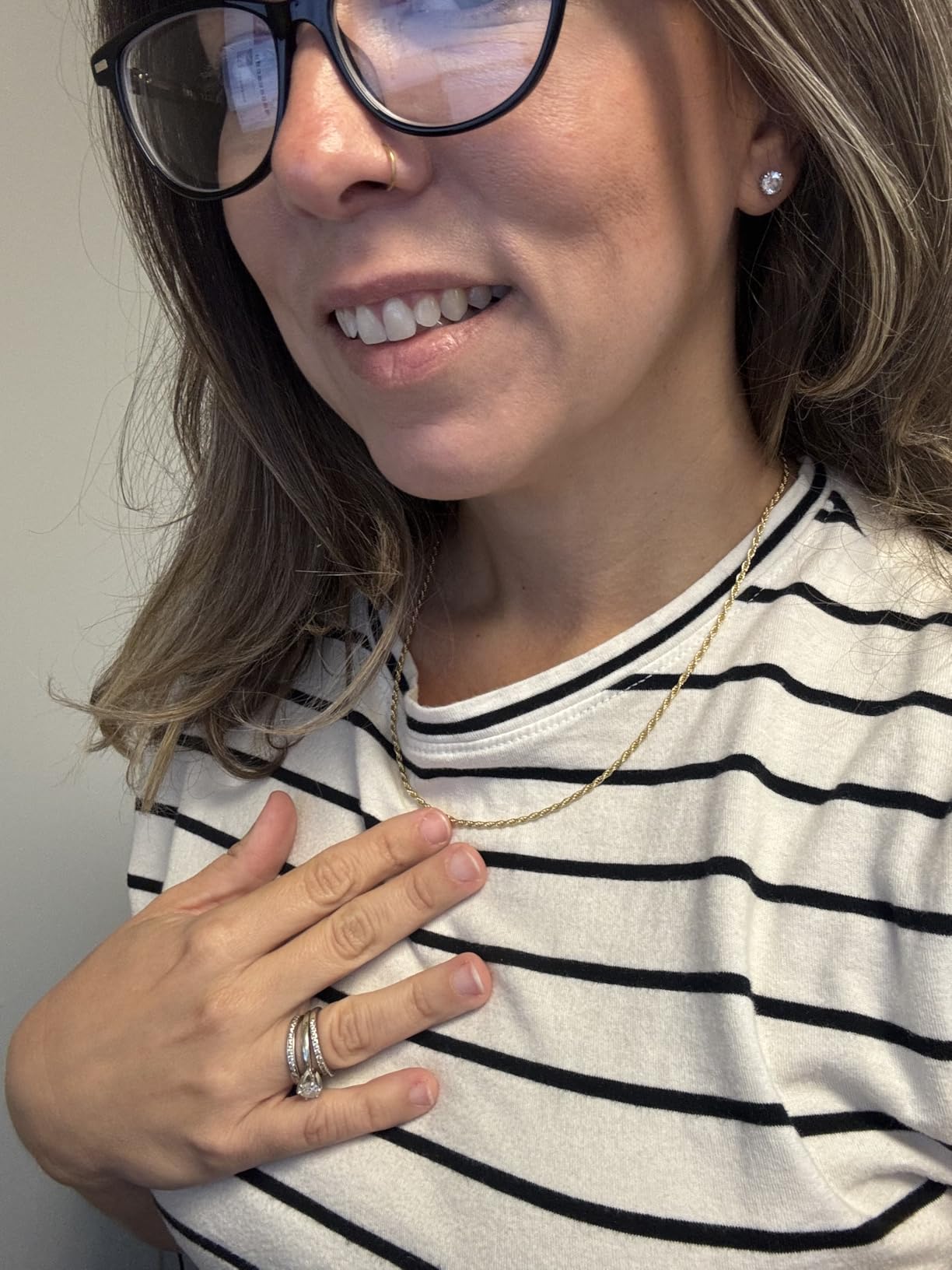 2mm Rope Chain 925 Sterling Silver Chain Necklace for Women, 14K Gold Plated Chains for Women Durable & Smooth Women's Chains Necklace, 16 18 20 22 24 26 Inch customer photo 2