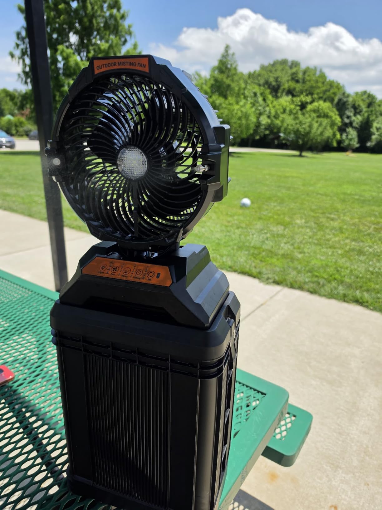 WESTTREE Misting Fan Portable Rechargeable with 4 Gal Large Bucket, Mist Fan with Retractable Handle & Oscillating Mister Outdoor Camping Cooling Fan for Patio/Beach/Fishing/Golf/Travel Essentials customer photo 2