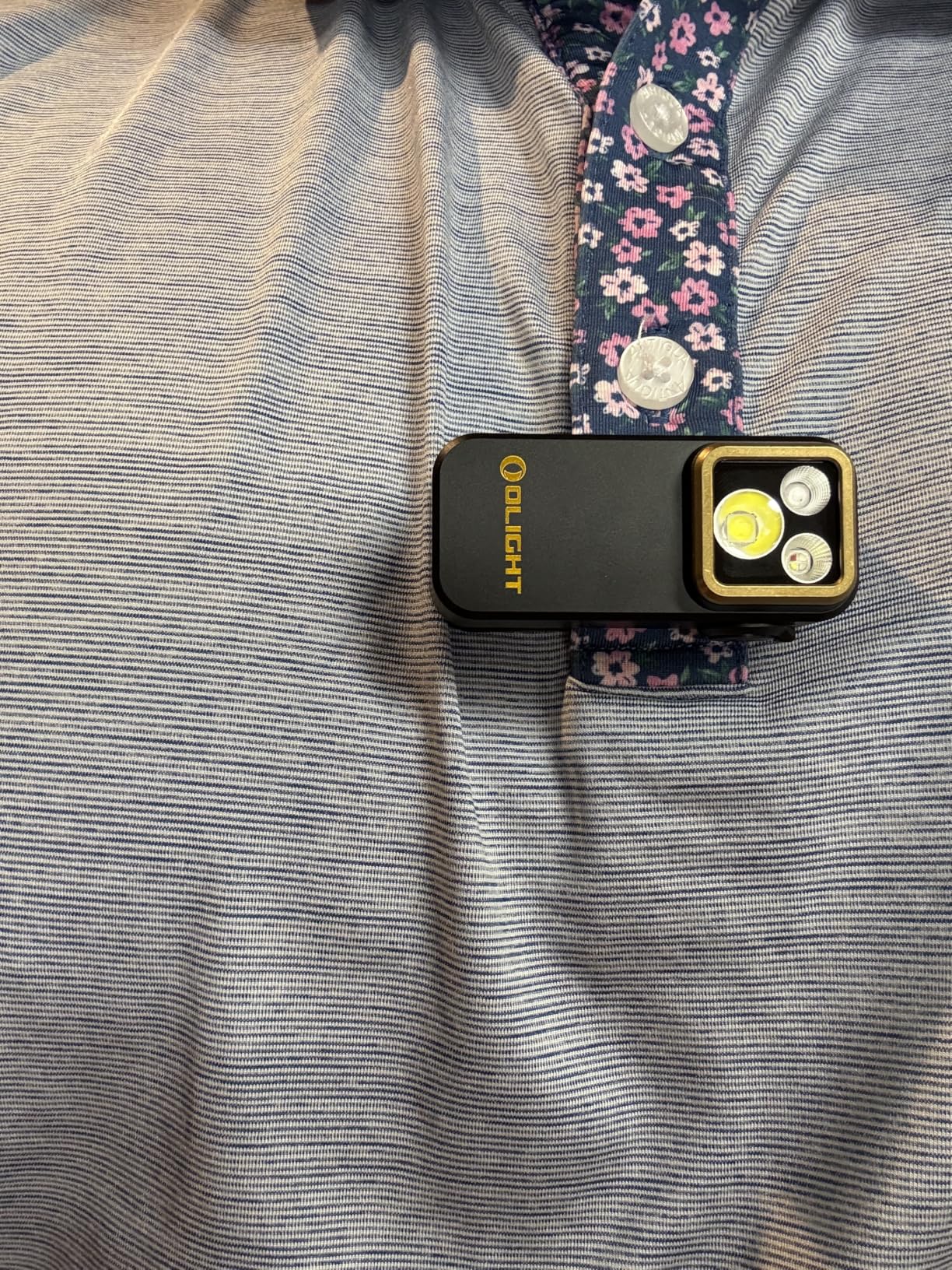 OLIGHT Oclip Pro S Pocket EDC Clip-on Flashlight, Stars Stripes | RGB, UV, 600 Lumens, USB-C Charging, Flash Modes, Magnetic Clip, Inspection, Signaling, Work, Outdoor Use customer photo 1