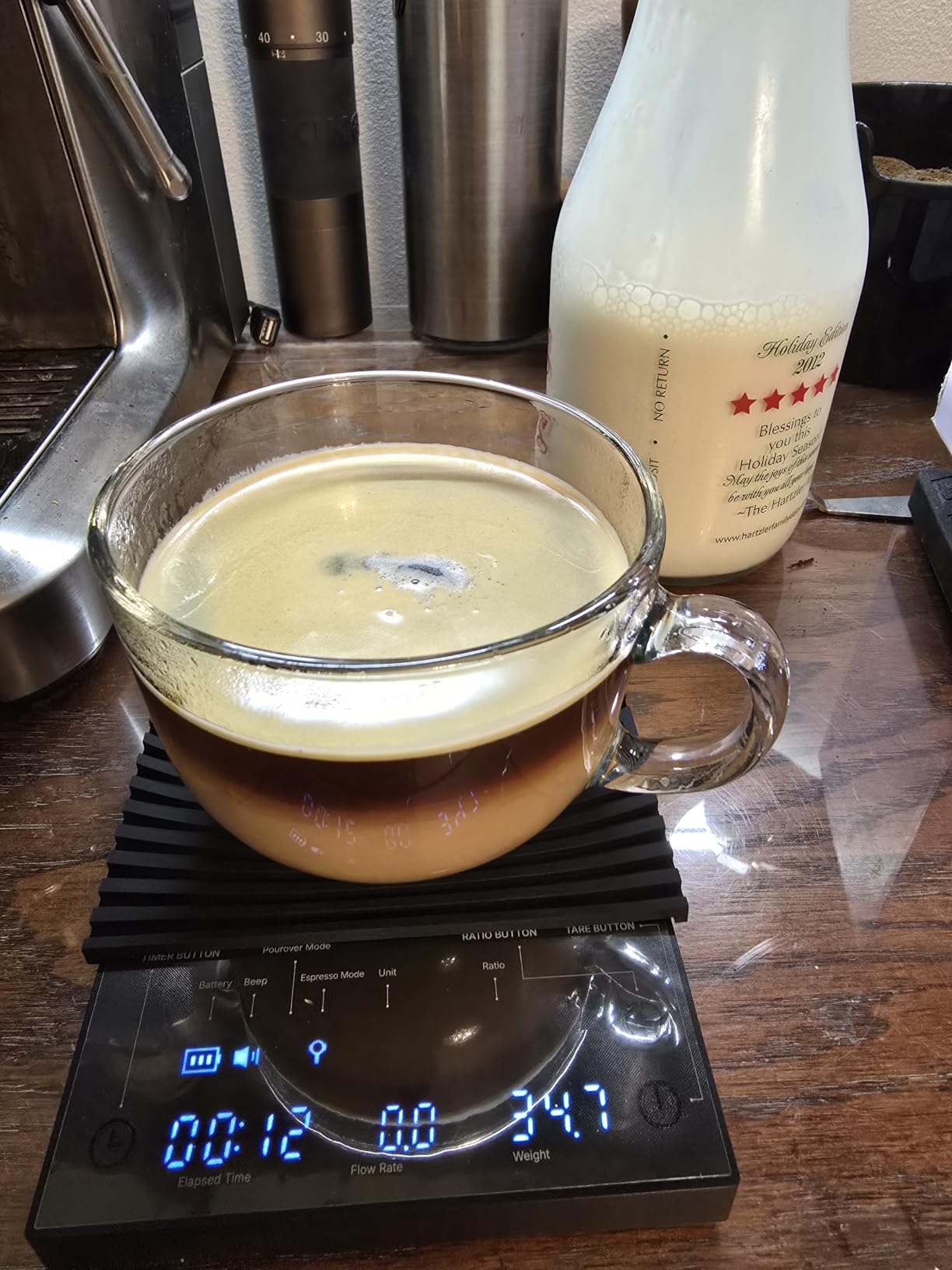 TIMEMORE Black Mirror Basic 3.0 Coffee Scale, Espresso Scale with Timer, Flow Rate & Brew Ratio, 3 Brewing Modes, 0.1g High Precision Rechargeable Digital Scale for Pour Over, Espresso - Black customer photo 1