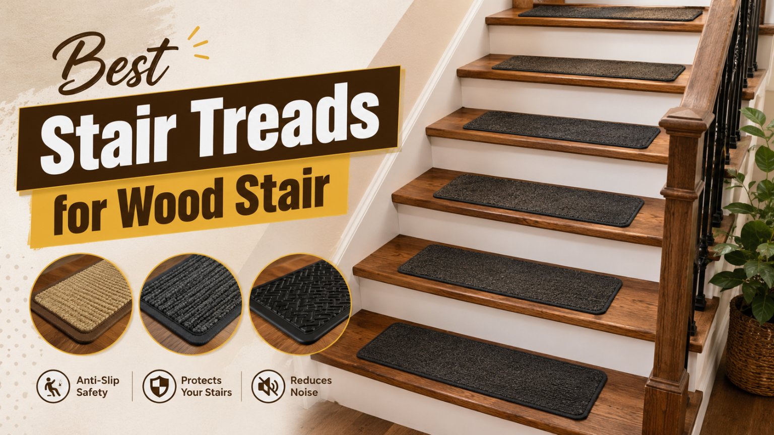 best stair treads for wood stairs