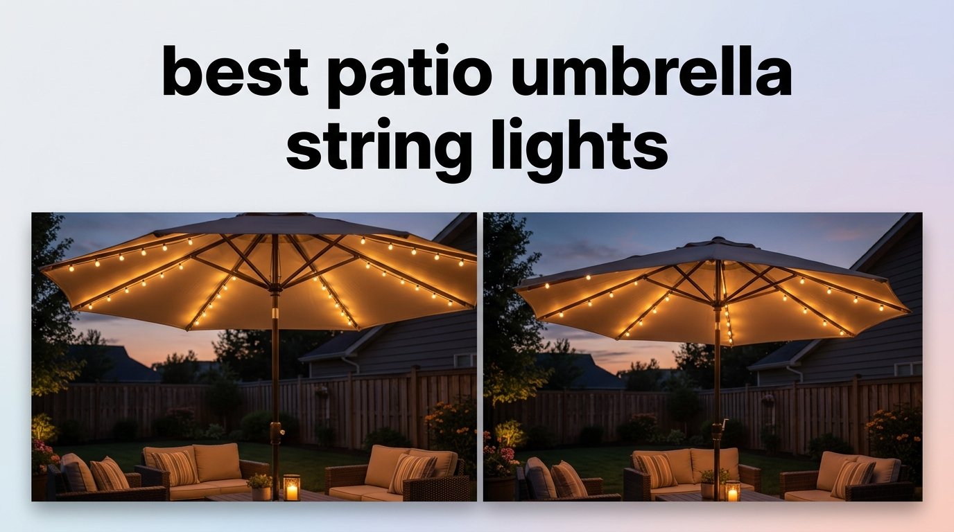 best patio umbrella string lights