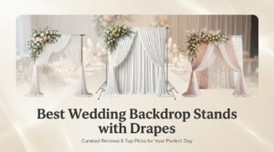 best wedding backdrop stands with drapes