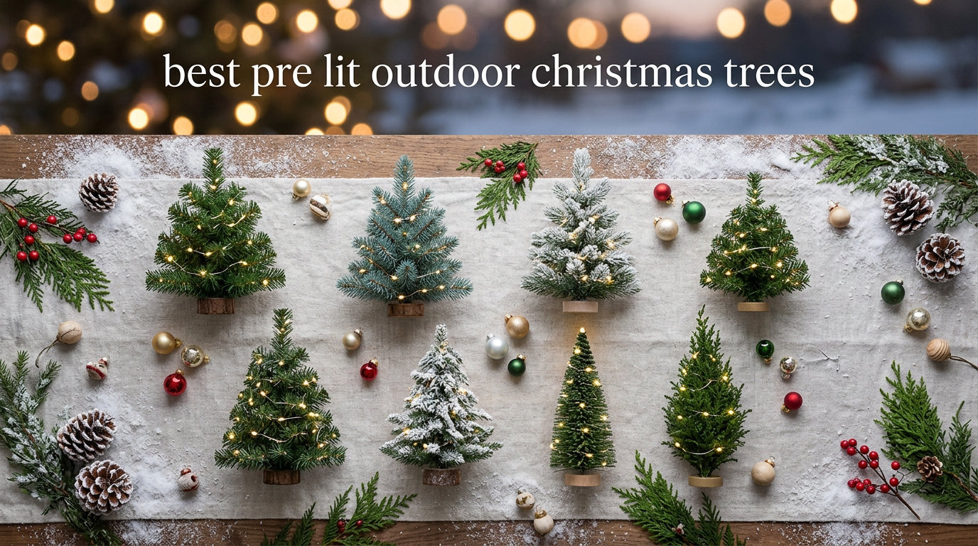 best pre lit outdoor christmas trees