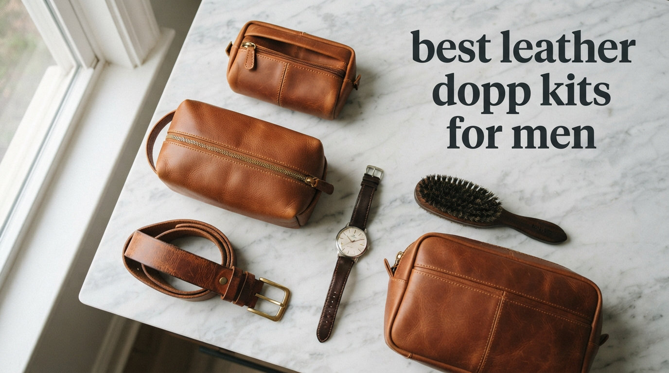 best leather dopp kits for men