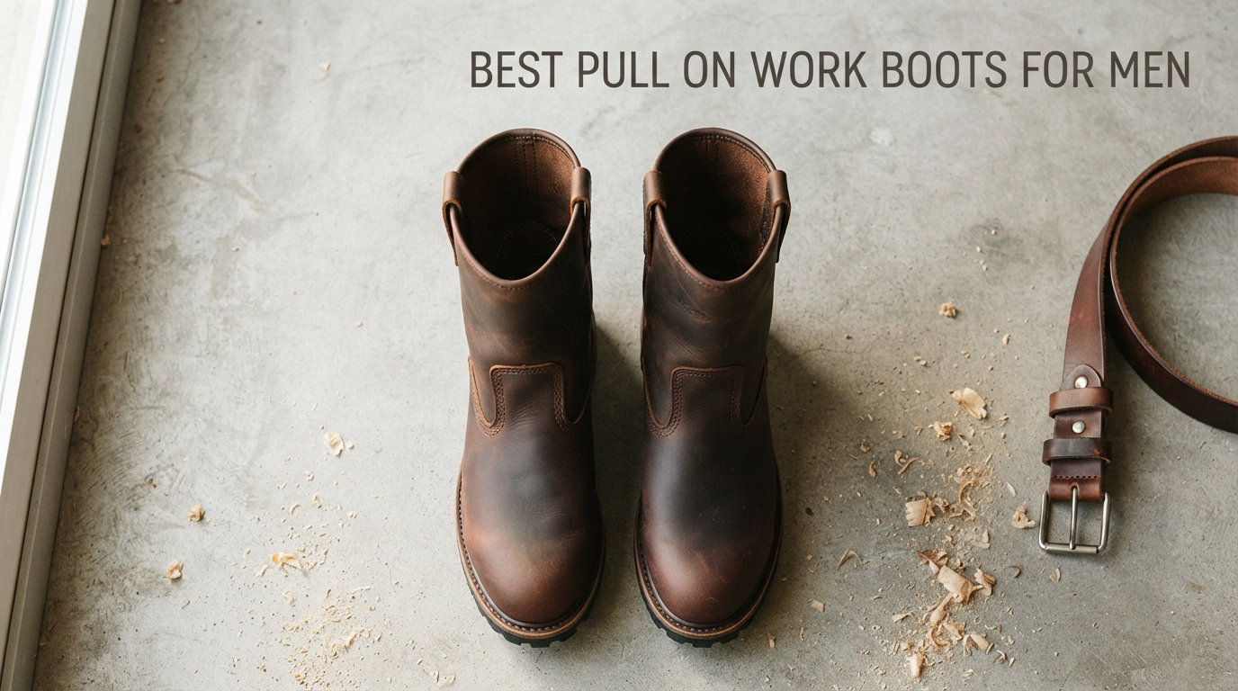 best pull on work boots for men