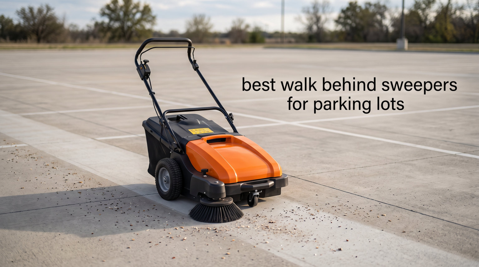 best walk behind sweepers for parking lots