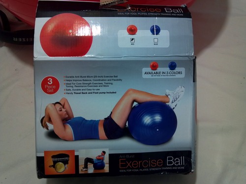 GoFit Professional Stability Ball 75cm Anti-Burst Exercise Ball for Core Strengthening, Balance Training, Yoga, Pilates & Physical Therapy, Non-Slip Surface, Hand Pump Included customer photo 1
