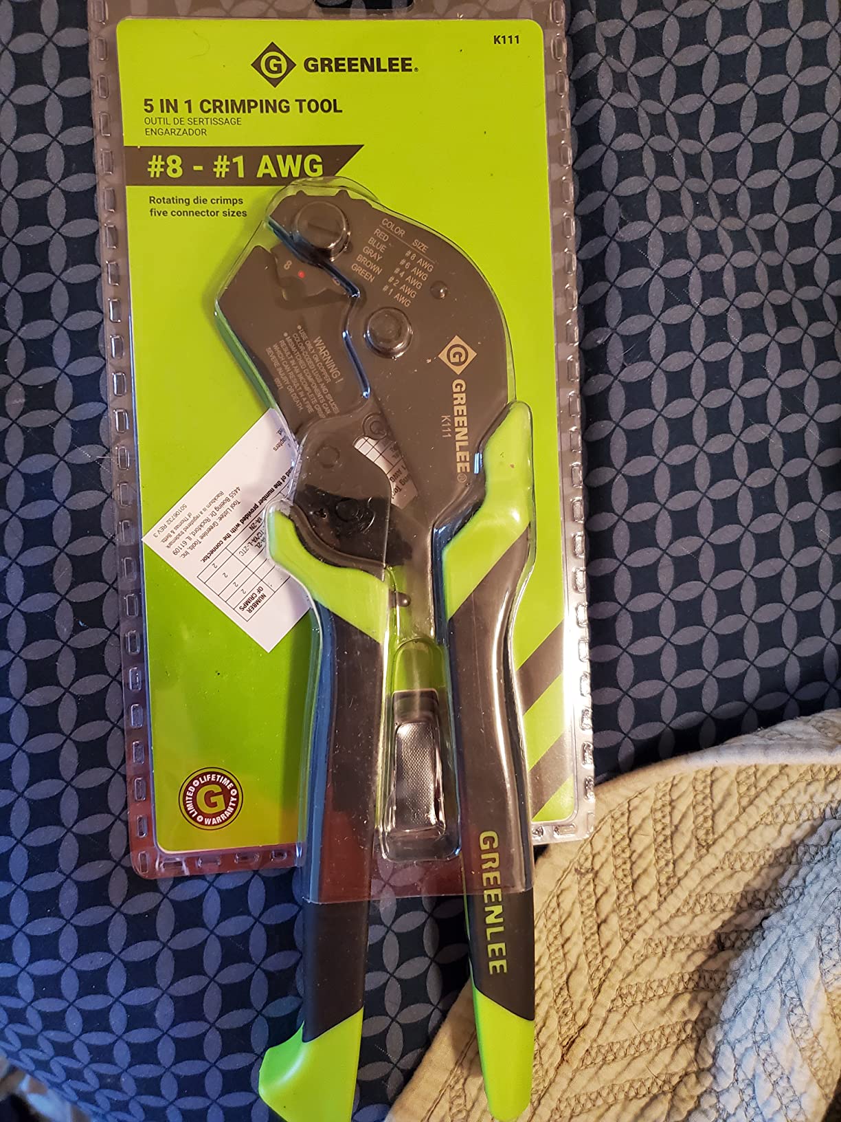 Greenlee K111 Crimping Tool 8-1 AWG for Copper Lug and Splice Connectors customer photo 1