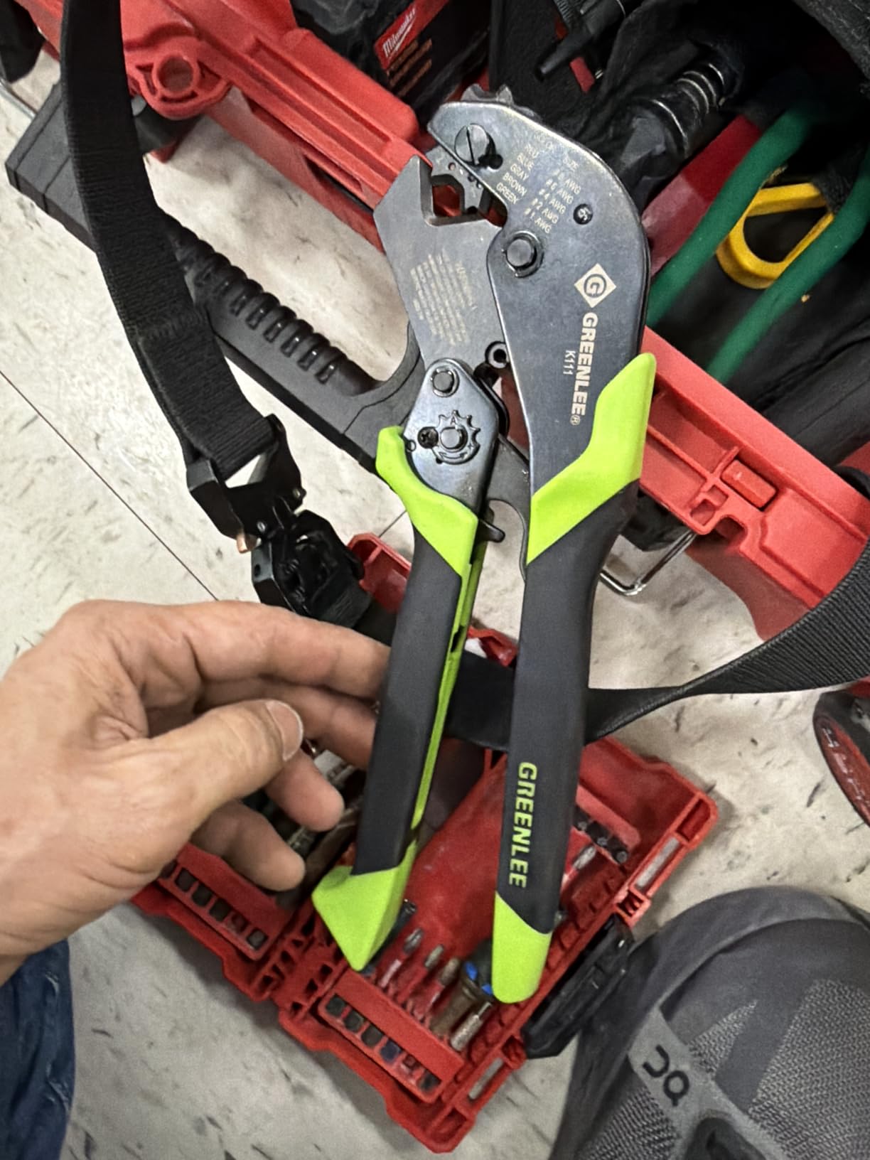Greenlee K111 Crimping Tool 8-1 AWG for Copper Lug and Splice Connectors customer photo 2