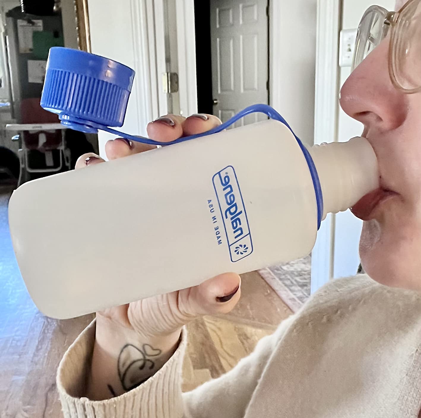 Nalgene HDPE Narrow Mouth BPA-Free Water Bottle, 16 oz customer photo 1