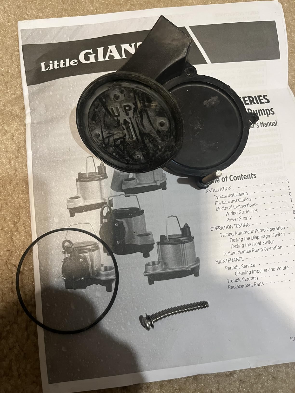Little Giant 1/3 HP Cast Iron Submersible Sump Pump, Blue customer photo 1