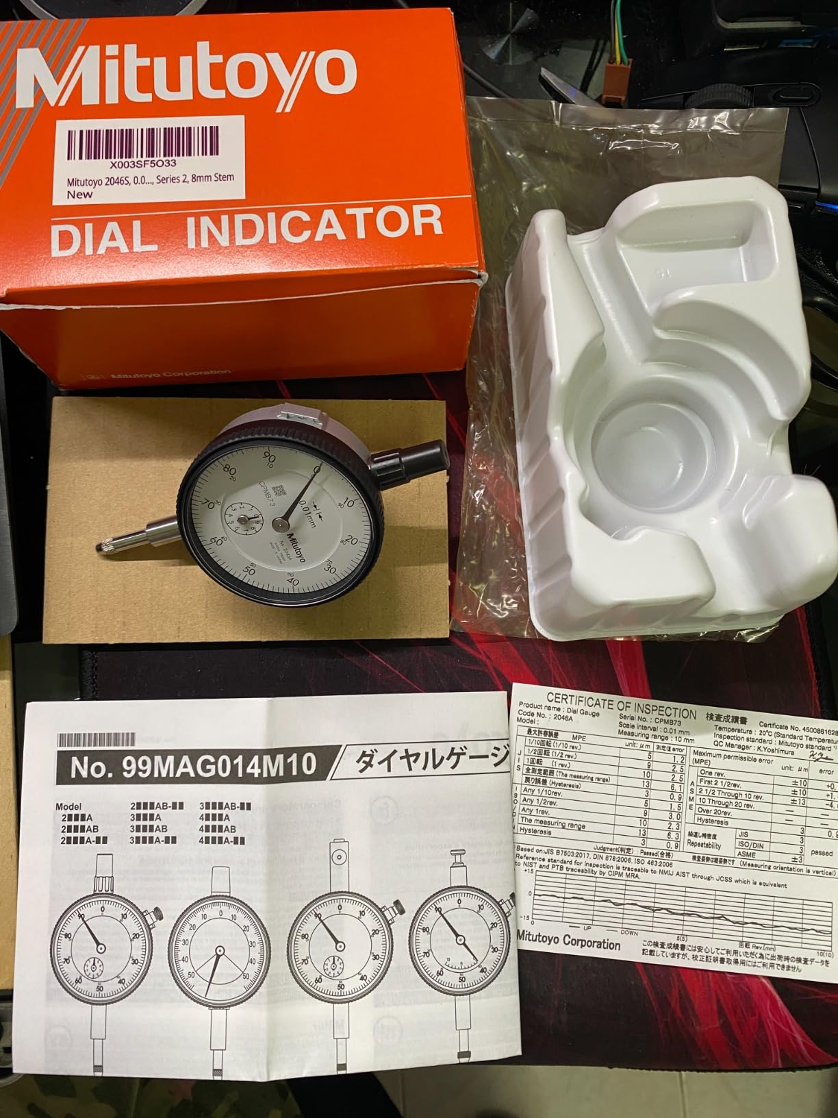 Mitutoyo 2046S, 0.01mm X 10mm Dial Indicator, 0-100, Lug Back, Series 2, 8mm Stem customer photo 2