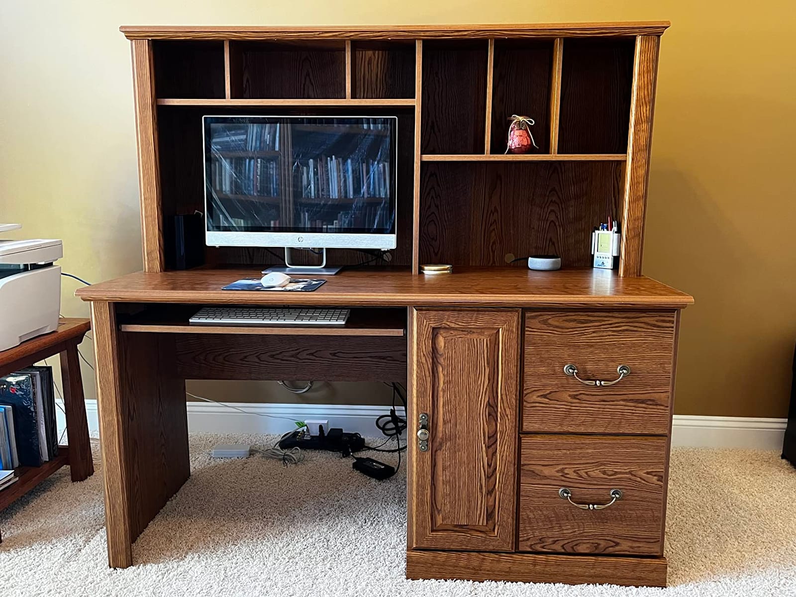 Sauder Orchard Hills Computer Desk, Carolina Oak finish customer photo 2