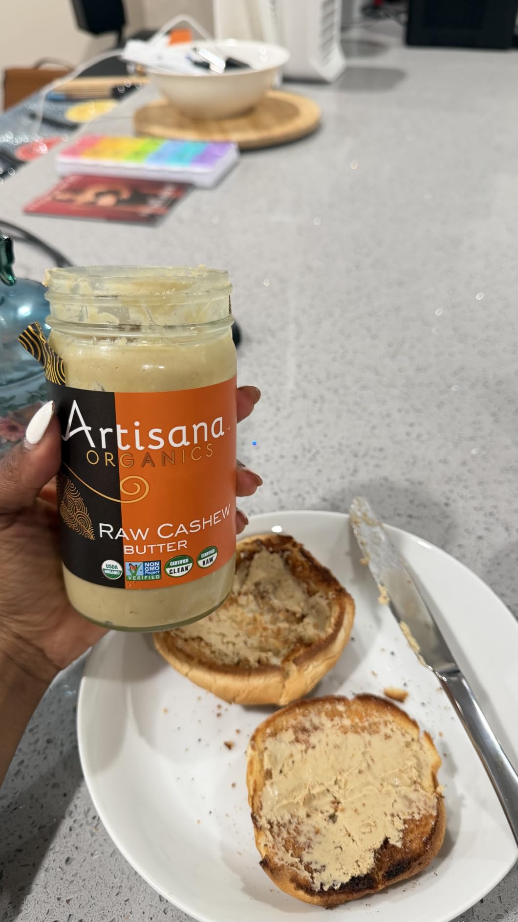 Artisana Organics Raw Cashew Butter - No Sugar Added, Vegan and Paleo Friendly, Non GMO, 14oz Jar customer photo 1