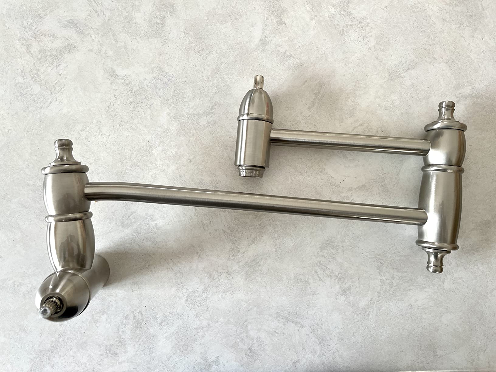 Kingston Brass KS3108AL Restoration Pot Filler, Brushed Nickel, 8-1/8-Inch Spout Height customer photo 1