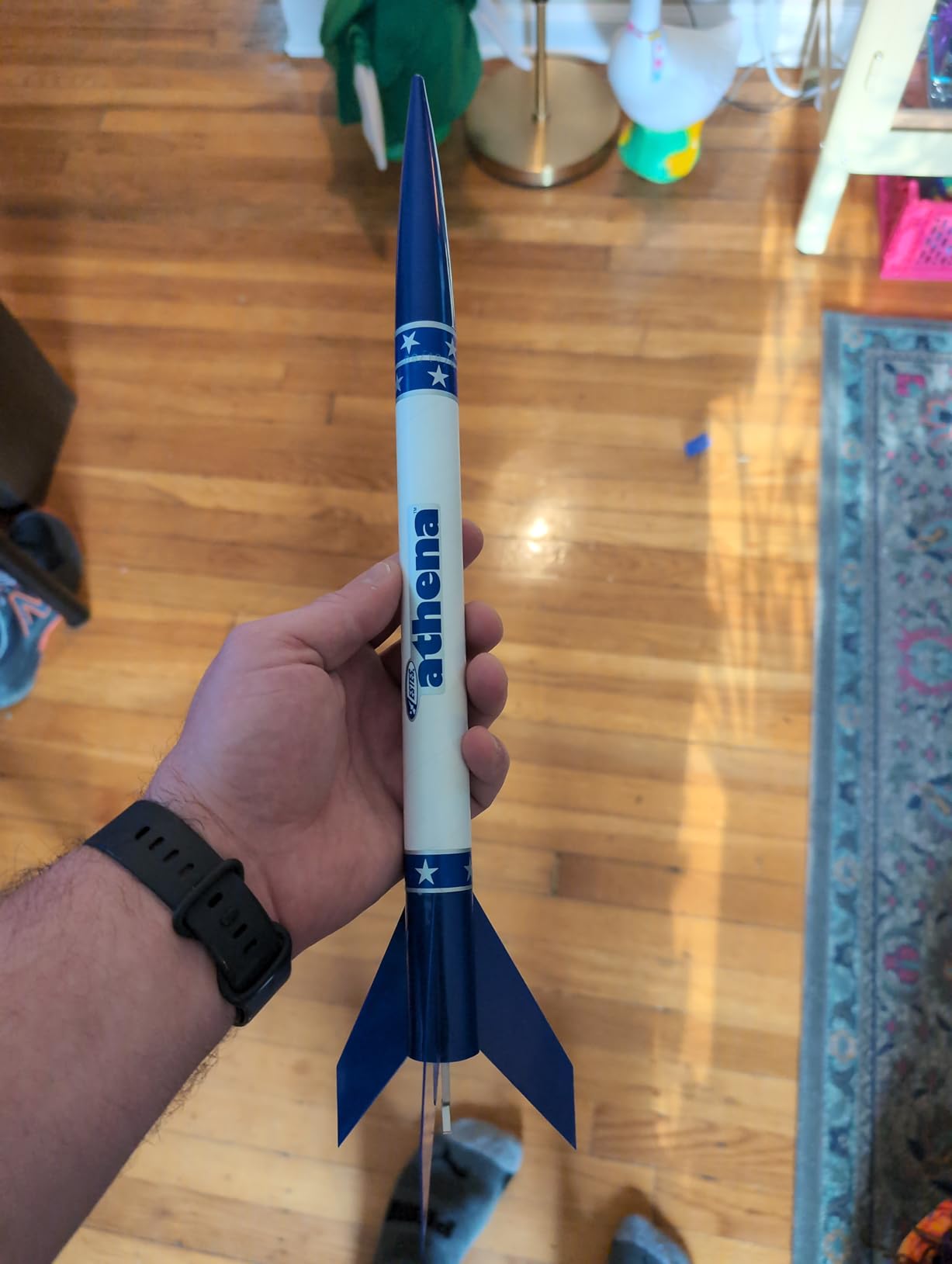 Estes 2452 Athena Rocket-Building Kit, Prebuilt Beginner Flying-Rocket Model Kit for Ages 10+, Blue customer photo 2