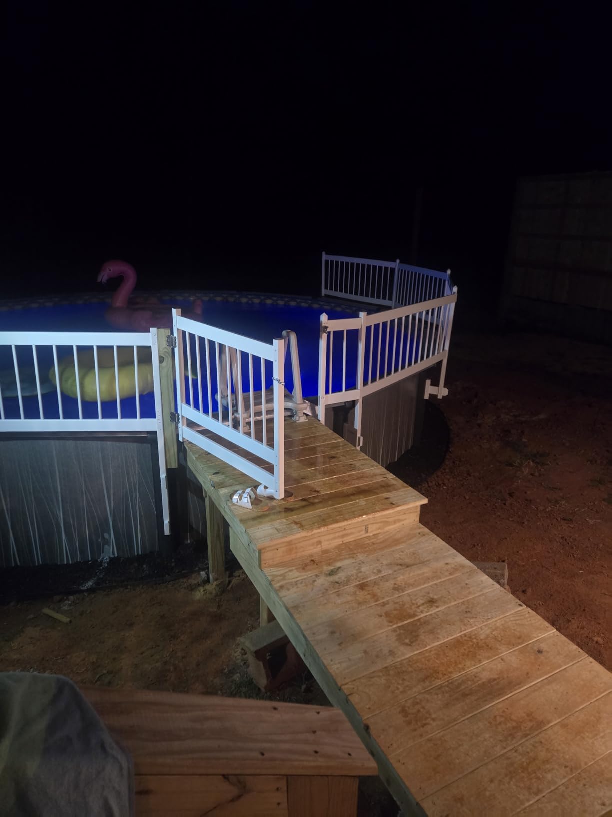 Blue Wave Above Ground Pool Fence Base Kit A, 8 Sections | Base kit with 8 vinyl sections & end posts included, weather-resistant, compatible with round & oval metal frame pools customer photo 2