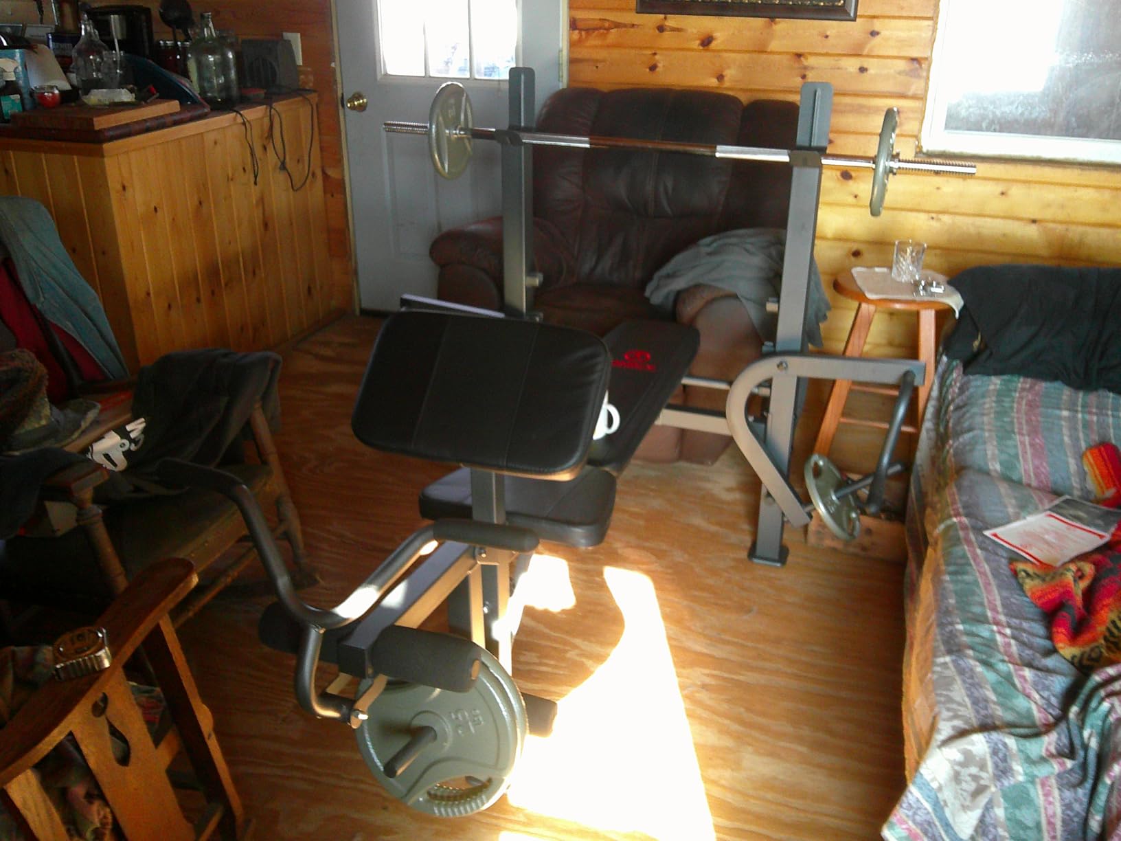 Marcy Standard Weight Bench Incline with Leg Developer and Butterfly Arms, Multifunctional Workout Equipment MD-389 customer photo 1