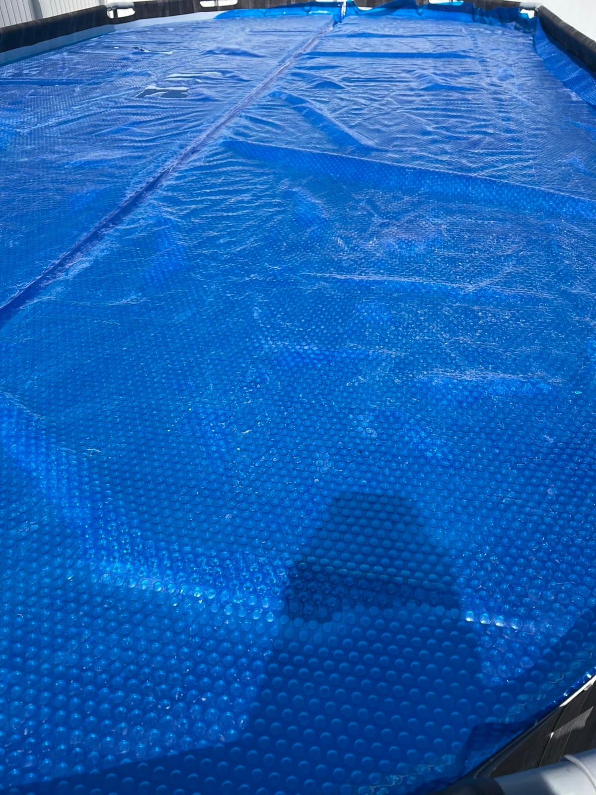 Blue Wave 16x32-ft Rectangle Solar Pool Cover 12-Mil Blue - Solar Cover for Above Ground Pool & Inground Pool, Thermal Bubble Blanket for Heat Retention & Reduced Evaporation customer photo 1