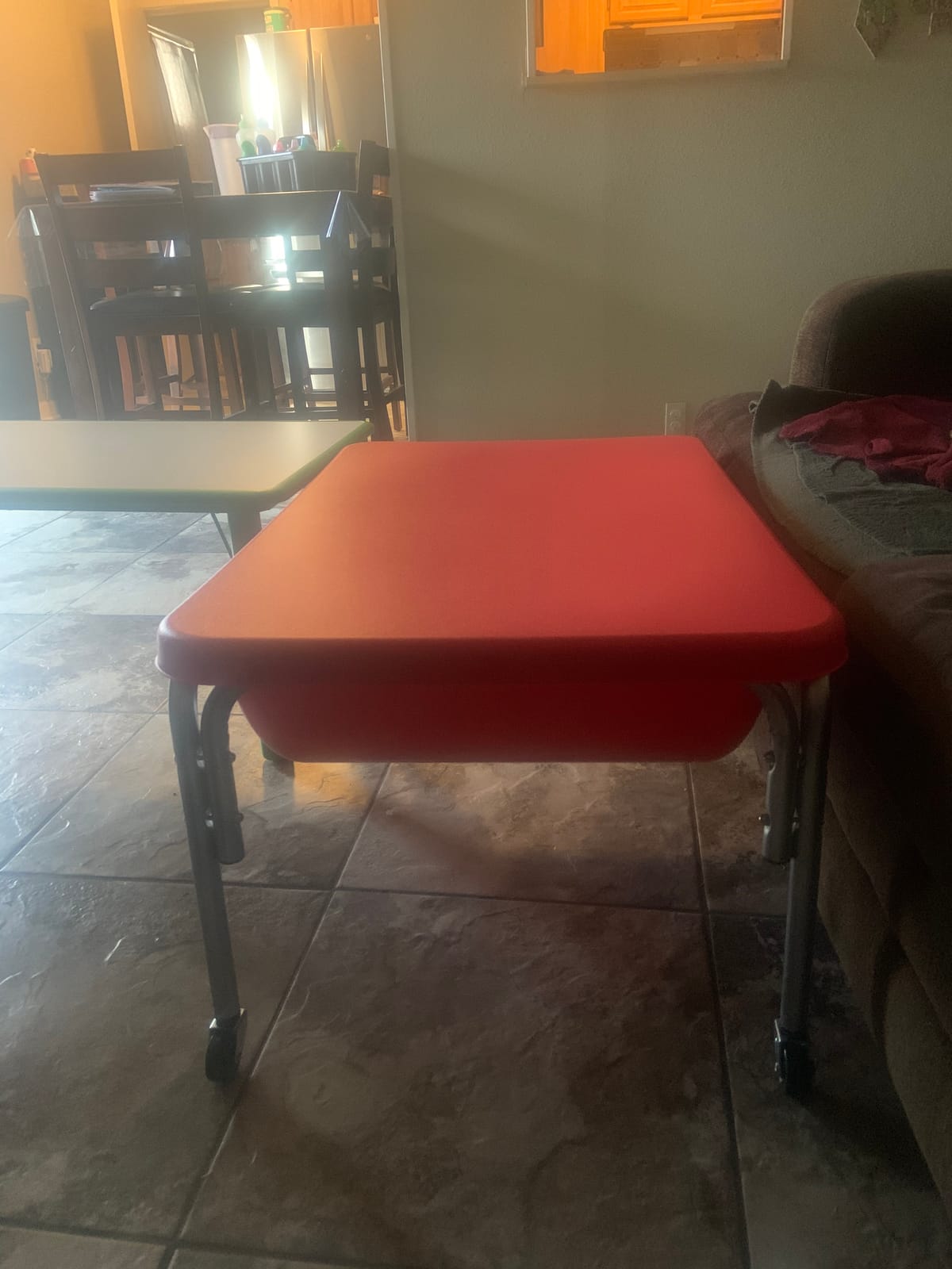 Children's Factory Water Table and Lid Set, Red Sensory Table for Kids, 24