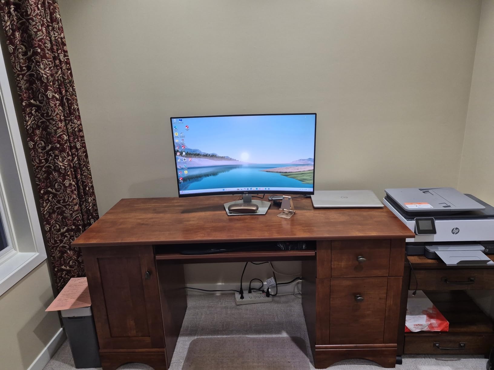 Sauder Engineered Wood Computer Desk in Brushed Maple customer photo 2