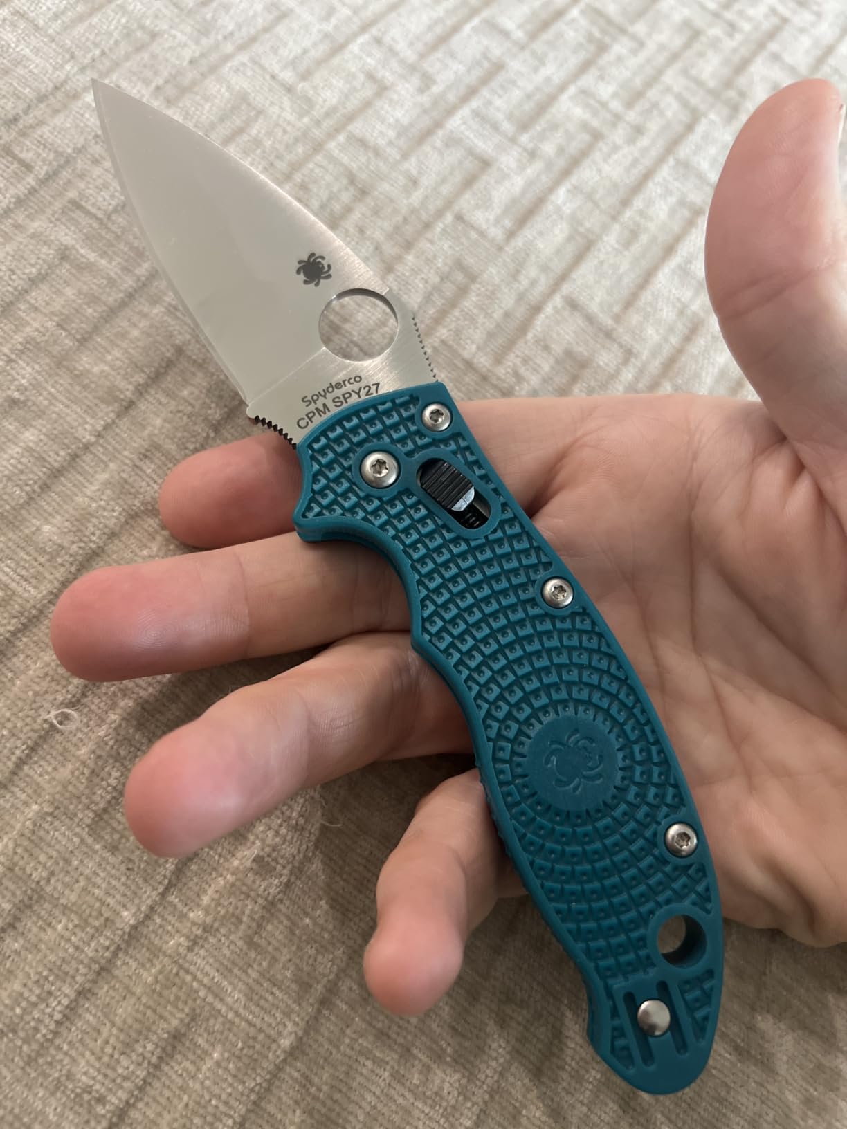 Spyderco Manix 2 Lightweight Folding Pocket Knife, PlainEdge | Blue, 8