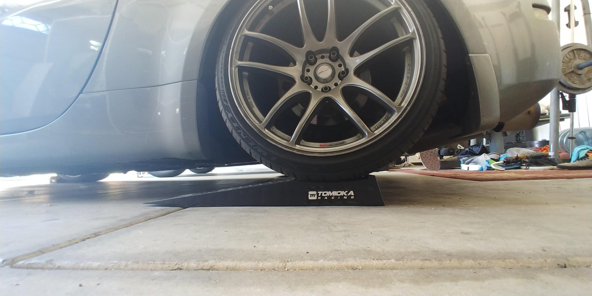 Tomioka Racing Super Slopes Low Profile Car Service Ramps Pair with Anti-Slip Pads, Perfect for Raise Lowered Car Oil Changes, Lift Vehicle Maintenance, & Jack Support customer photo 1