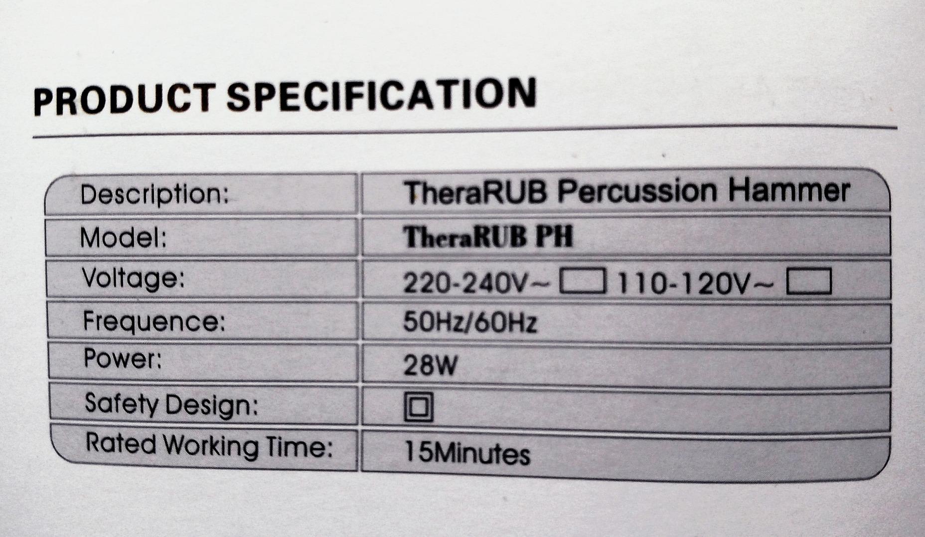 Clinical Health Services, Inc. TheraRub Massager Percussion Double Head Electric Massager, 14 Foot Extra Long Power Cord customer photo 2
