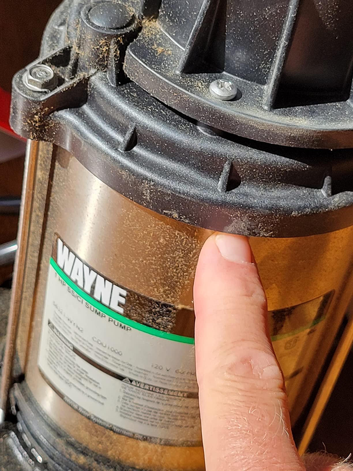 WAYNE CDU1000 1 HP Submersible Sump Pump - Cast Iron & Stainless Steel, Integrated Vertical Float Switch, 6,100 GPH, 5-Year Warranty customer photo 1